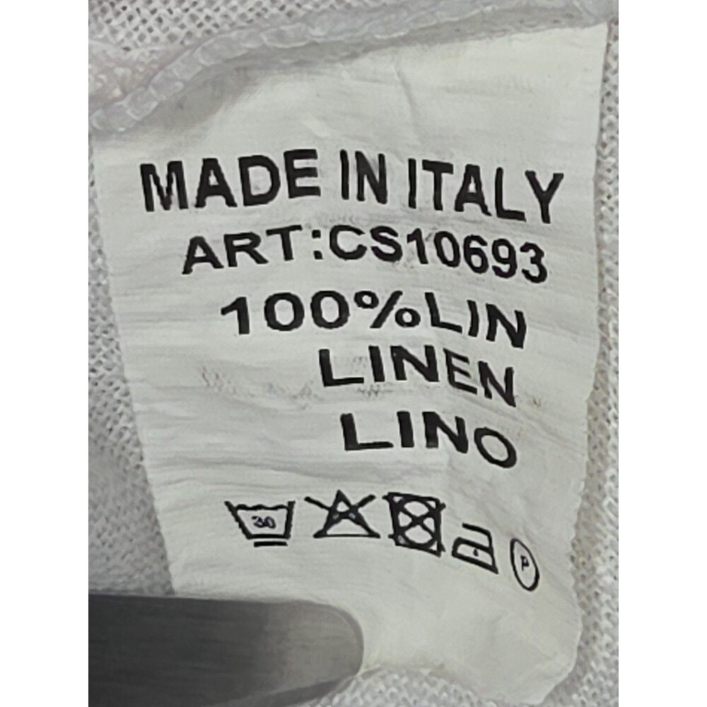 NEW Shyloh Made in Italy 100% Linen LINO Oversized Lagenlook Dress Cut Out Hem - Picture 7 of 8
